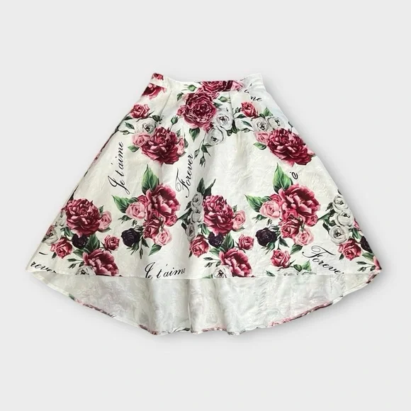 Fashion Nova Floral “Je T’aime Forever” Two-Piece Set – Size Medium - Picture 2 of 5